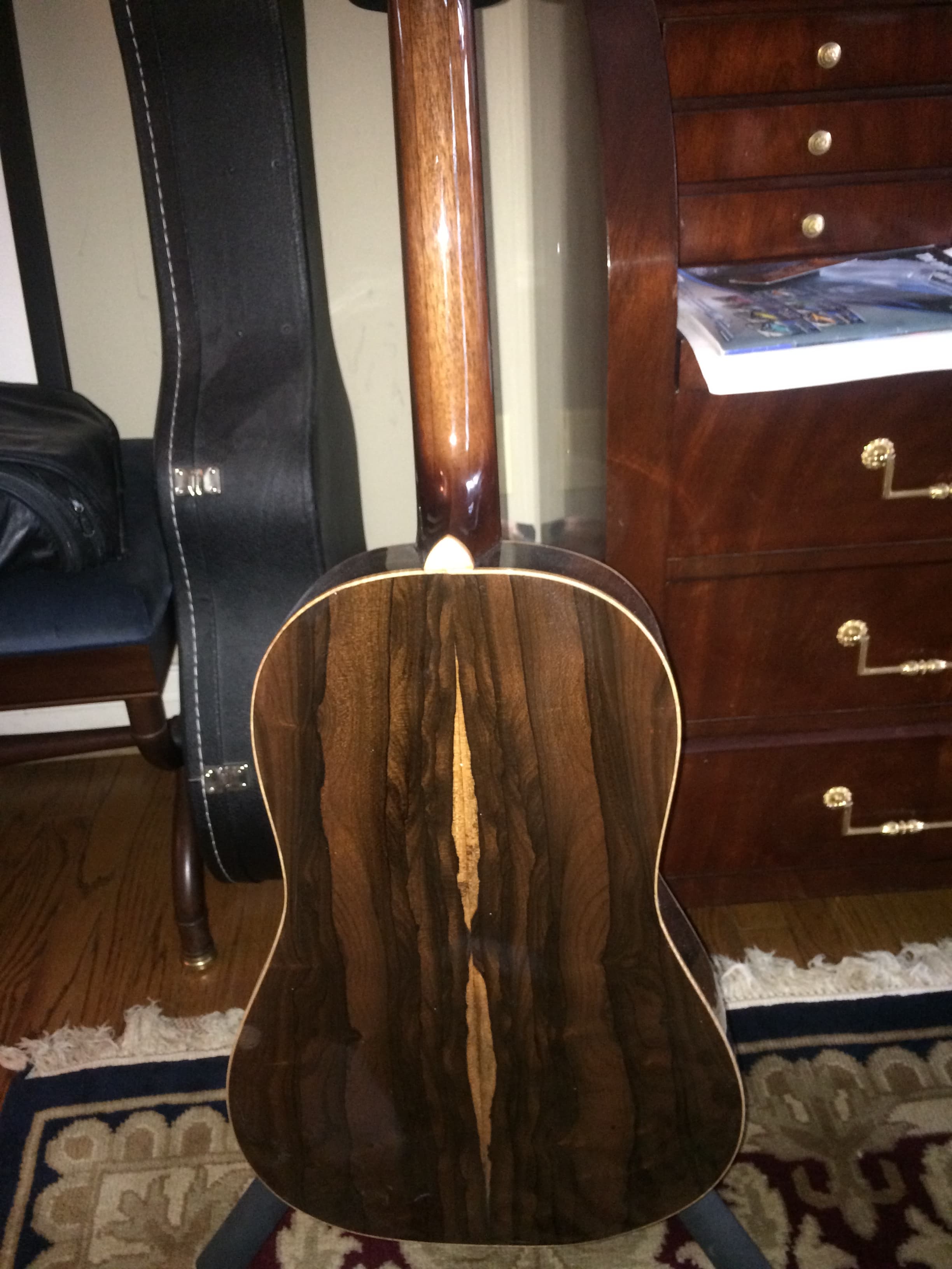 Ziricote Back with Walnut Stripe