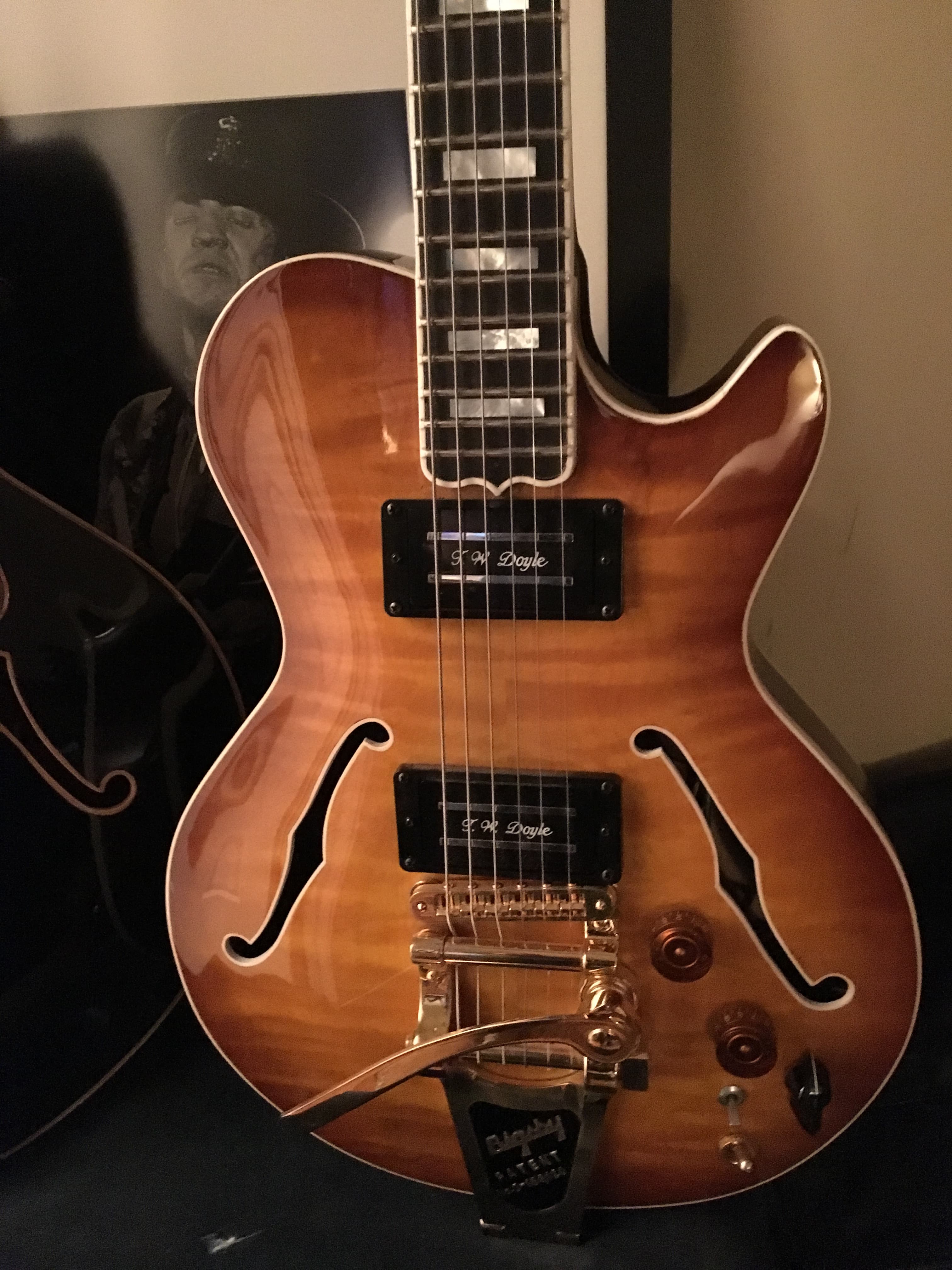 Amber Burst Semi-Hollow with Bigsby